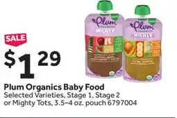 Stop&Shop Plum Organics Baby Food offer