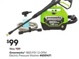 Lowe's 1800-PSI 1.2-GPM Electric Pressure Washer offer