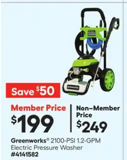 Lowe's Greenworks 2100-PSI 1.2-GPM Electric Pressure Washer offer