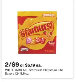 CVS Starburst, Skittles or Life Savers 12-15.6 oz offer