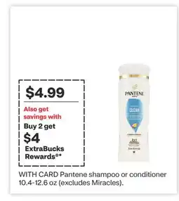 CVS Pantene shampoo or conditioner 10.4-12.6 oz offer