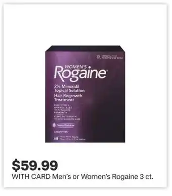 CVS Men's or Women's Rogaine 3 ct offer