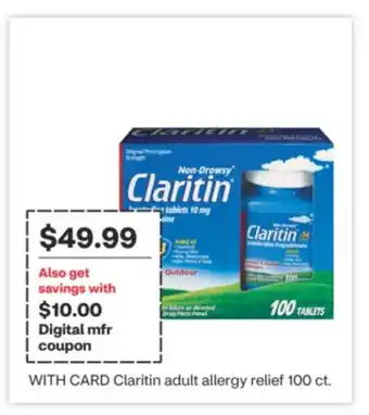 CVS Claritin adult allergy relief 100 ct offer