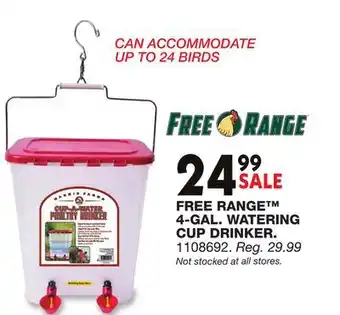 Blain's Farm & Fleet FREE RANGE 4-GAL. WATERING CUP DRINKER offer