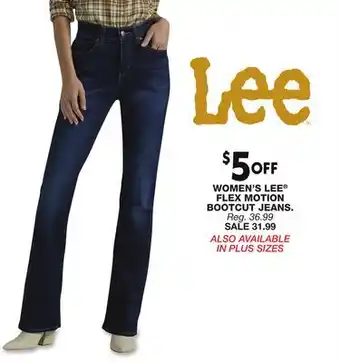 Blain's Farm & Fleet WOMEN'S LEE FLEX MOTION BOOTCUT JEANS offer