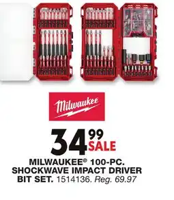 Blain's Farm & Fleet MILWAUKEE 100-PC. SHOCKWAVE IMPACT DRIVER BIT SET offer