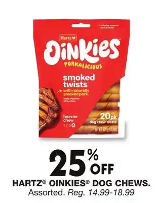 Blain's Farm & Fleet HARTZ OINKIES DOG CHEWS offer