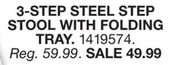 Blain's Farm & Fleet 3-STEP STEEL STEP STOOL WITH FOLDING TRAY offer