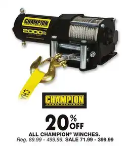 Blain's Farm & Fleet ALL CHAMPION WINCHES offer