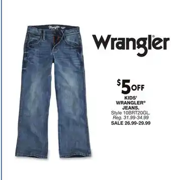 Blain's Farm & Fleet KIDS' WRANGLER JEANS offer