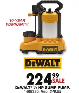 Blain's Farm & Fleet DEWALT ½ HP SUMP PUMP offer