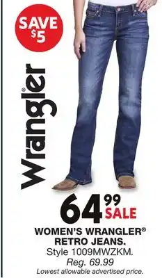 Blain's Farm & Fleet WOMEN'S WRANGLER RETRO JEANS offer