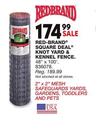 Blain's Farm & Fleet RED-BRAND SQUARE DEAL KNOT YARD & KENNEL FENCE offer