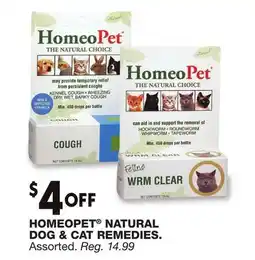 Blain's Farm & Fleet HOMEOPET NATURAL DOG & CAT REMEDIES offer