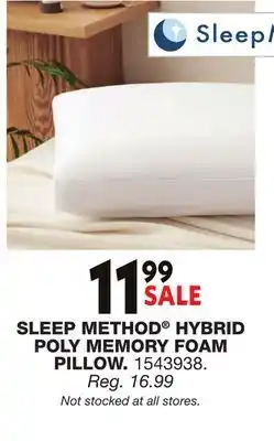 Blain's Farm & Fleet SLEEP METHOD HYBRID POLY MEMORY FOAM PILLOW offer