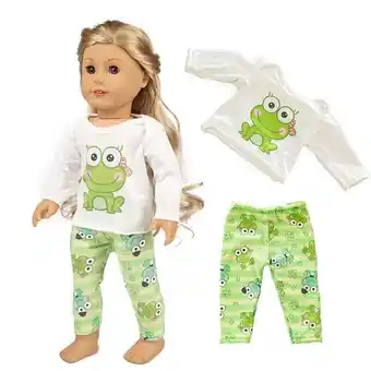 Walmart AmaMary 18 Reborn Doll Costume Cartoon Frog Dinosaur T-Shirt Set offer