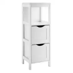 Walmart Costway Bathroom Floor Cabinet Freestanding Side Storage Organizer w/2 Removable Drawers offer