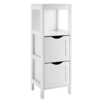 Walmart Costway Bathroom Floor Cabinet Freestanding Side Storage Organizer w/2 Removable Drawers offer