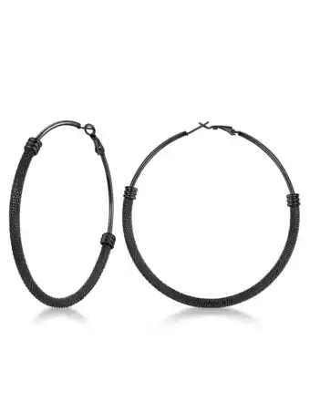 Walmart PROSTEEL Black Hoop Earrings for Women 80mm Chunky Thick Fashion Valentine's Earrings Gift offer