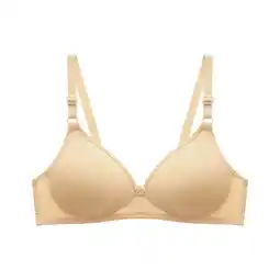 Walmart Zpanxa Bras for Women no Underwire Pepper Bra Wireless Soild Color Everyday Bras Underwear Beige M offer