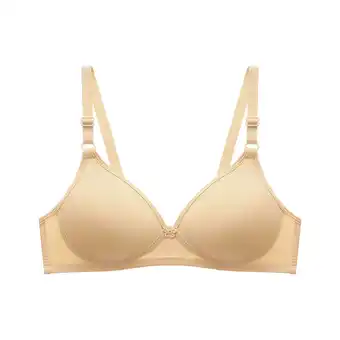 Walmart Zpanxa Bras for Women no Underwire Pepper Bra Wireless Soild Color Everyday Bras Underwear Beige M offer