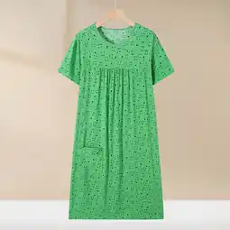 Walmart Elvqul Clearance Nightgowns for Women Plus Size Cotton Long Loungewear for Women Green Nightgowns offer