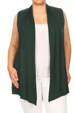 Walmart Women's Plus Size Solid Vest Cardigan offer