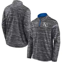 Walmart Men's Fanatics Charcoal Kansas City Royals Getting Faster Space-Dye Quarter-Zip Top offer