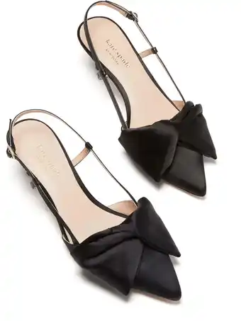 Walmart Kate Spade New York Womens Marseille Satin Bow Kitten Heels offer