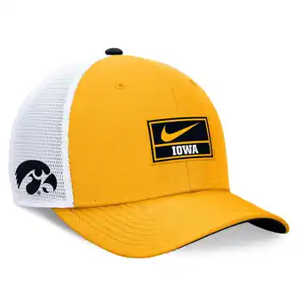 Walmart Men's Nike Gold/White Iowa Hawkeyes 2024 On Field Swoosh Trucker Adjustable Hat offer