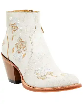 Walmart Shyanne Women's Carine Crackadela Floral Western Fashion Booties Round Toe White 8 M US offer