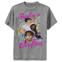 Walmart Boy's Encanto Mirabel Familia is Everything Performance Graphic Tee Charcoal Heather Medium offer