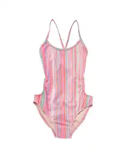 Walmart PilyQ girls Ayah Cutout One-Piece, 4, Pink offer