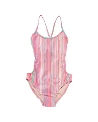 Walmart PilyQ girls Ayah Cutout One-Piece, 4, Pink offer