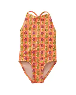 Walmart Tea Collection girls Cross Back One-Piece Swimsuit, D-2, Orange offer