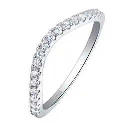 Walmart Newshe Curved Wedding Bands for Women Stacking Sterling Silver Eternity Rings Cz Wishbone Size 7 offer