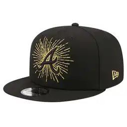 Walmart Men's New Era Black Atlanta Braves Metallic Logo 9FIFTY Snapback Hat offer