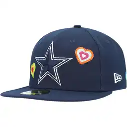 Walmart Men's New Era Navy Dallas Cowboys Chain Stitch Heart 59FIFTY Fitted Hat offer