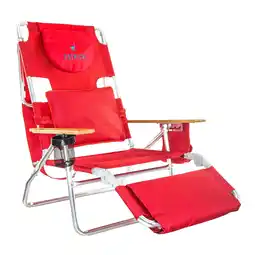 Walmart Ostrich Deluxe 3N1 Lightweight Outdoor Beach Lounge Chair w/Footrest, Teal offer