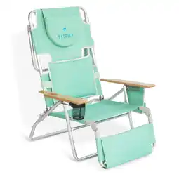 Walmart Ostrich Deluxe 3N1 Lightweight Outdoor Beach Lounge Chair w/Footrest, Teal offer