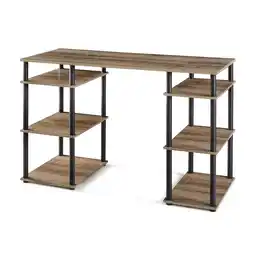 Walmart Mainstays No Tools Computer Desk, Rustic Brown offer