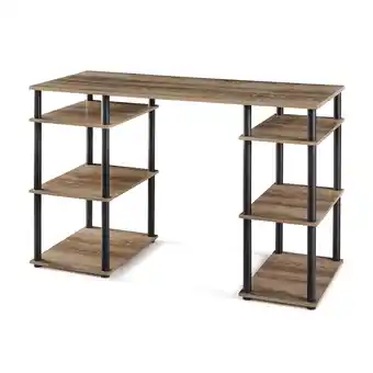 Walmart Mainstays No Tools Computer Desk, Rustic Brown offer