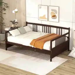 Walmart Cterwk Full Size Daybed with Support Legs, Dark Brown offer