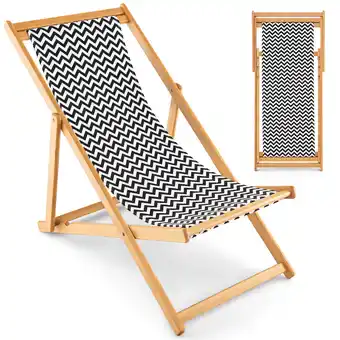 Walmart Costway Folding Bamboo Sling Lounge Chair Reclining Canvas Portable Outdoor offer