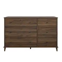 Walmart Farnsworth 6-Drawer Dresser, Walnut offer