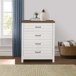 Walmart Lancaster Wood 4 Drawer Dresser, Gray, by Hillsdale Living Essentials offer