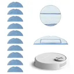 Walmart 10Pcs Mop Cloth Pad Robot Vacuum Microfiber Mopping Pad Replacement Accessories offer