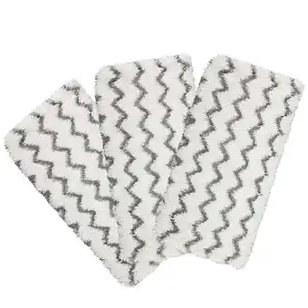 Walmart 3pcs Steam Mop Replacement Clean Washable Cloth Pad Mop Microfiber Mop Cloth (White) offer