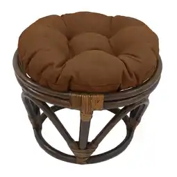 Walmart Blazing Needles 18-inch Round Solid Spun Polyester Tufted Footstool Cushion 93301-18IN-REO-SOL-09 offer