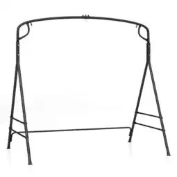 Walmart Costway Outdoor Metal Swing Frame Sturdy A-Shaped Porch Swing Stand with Extra Side Bars offer